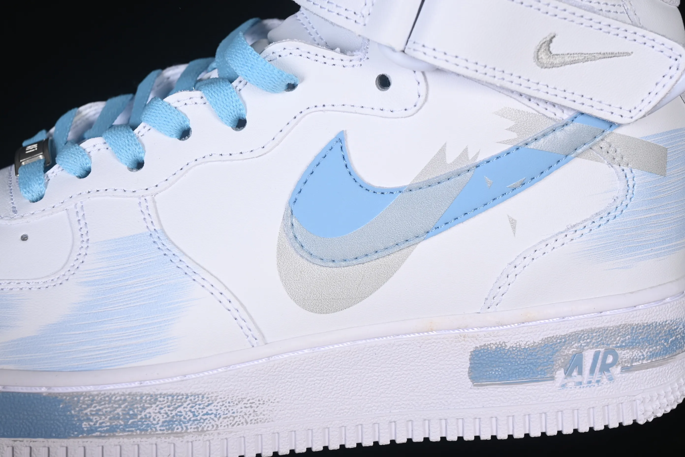 All categories Nk Air Force 1 Air Force series Nk Air Force 1 Mid Air Force mid-top Nike Air Force 1'07 Mid broken hook inkjet Air Force 1 mid-top casual sneakers ZH0316-124